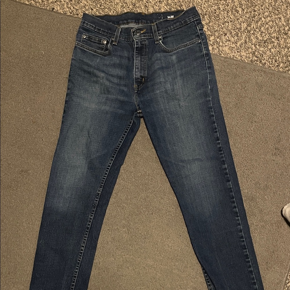 George Slim Men’s Jeans in Dark Blue Wash